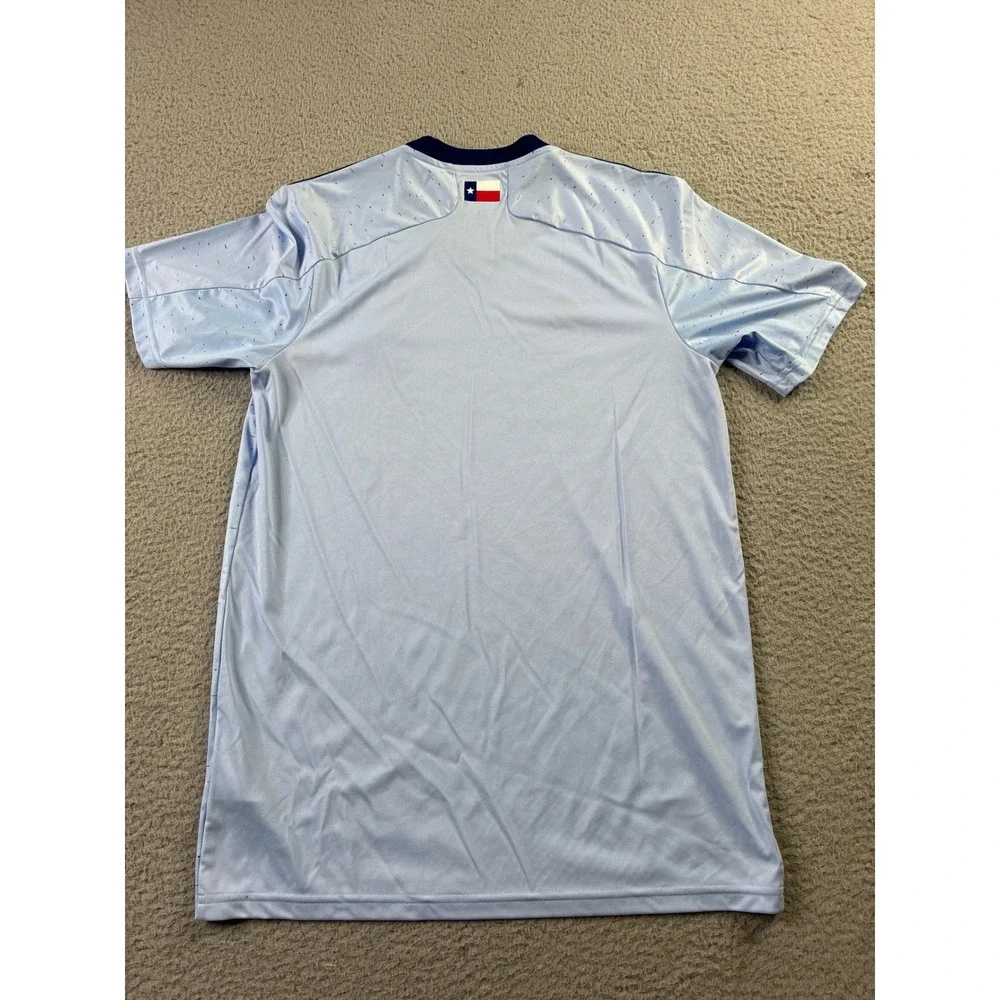 FC Dallas Adidas MLS Soccer Jersey Mens Medium Light Blue Aeroready Primegreen